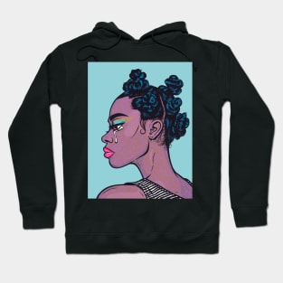 Black Crying Comic Girl Hoodie